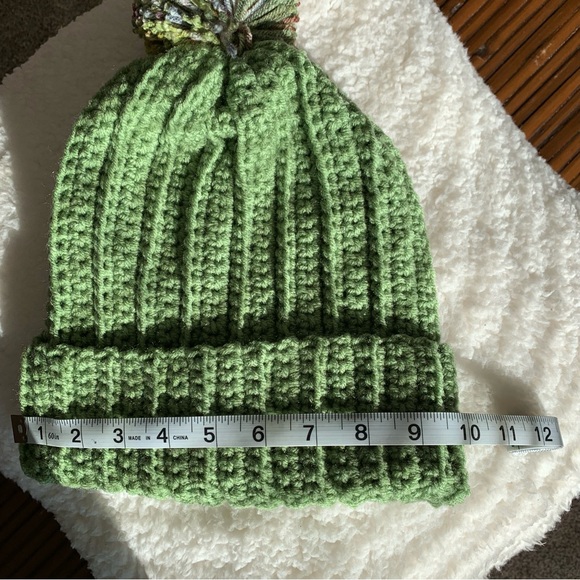 Handmade Crochet Beanie Hat With Pom Pom - Picture 6 of 6